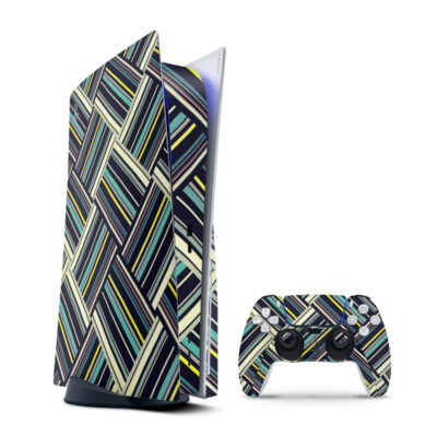 Playstation 5 DISK Edition Striped Abstract Skin WrapitSkin