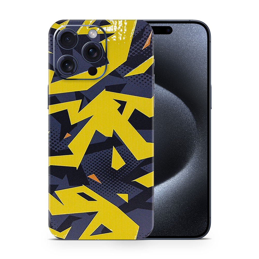 IPhone 15 Pro Max Abstract Yellow 3D Skin - WrapitSkin The Ultimate ...