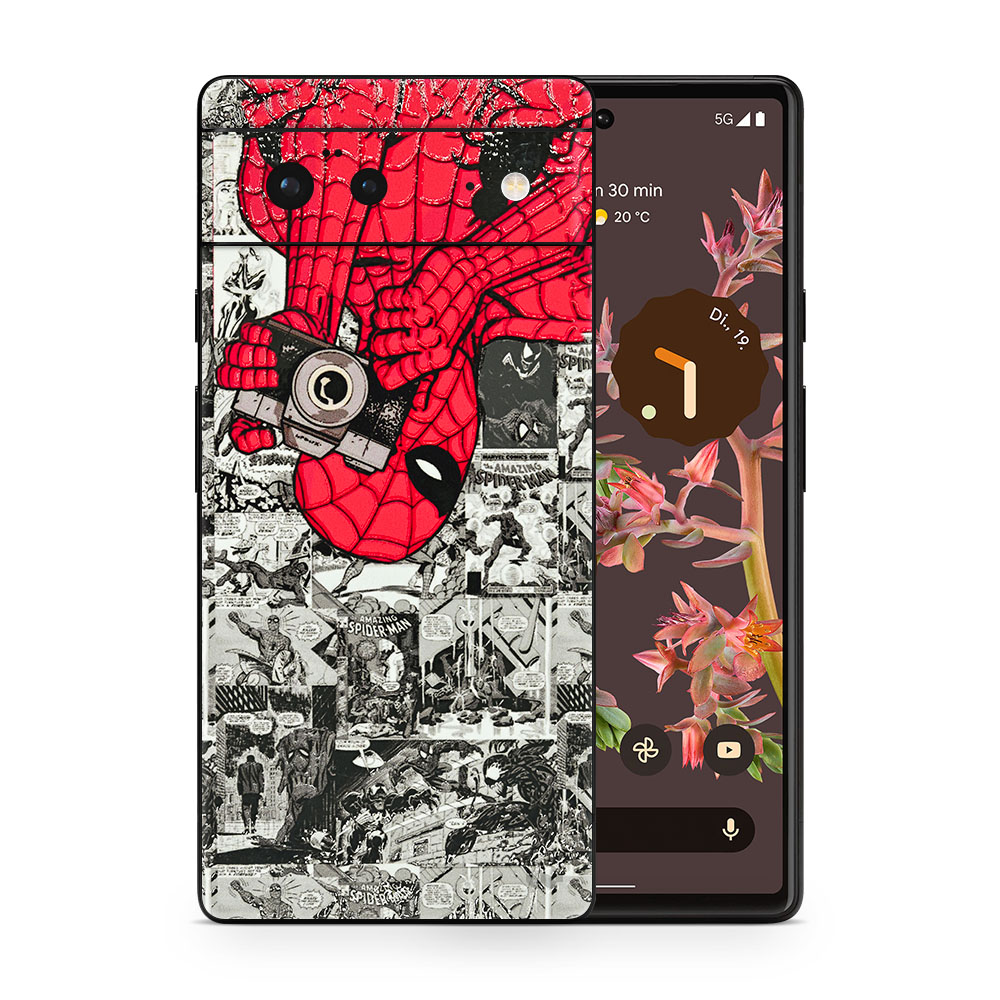 Pixel 6 spiderman clicks 3d skin wrapitskin